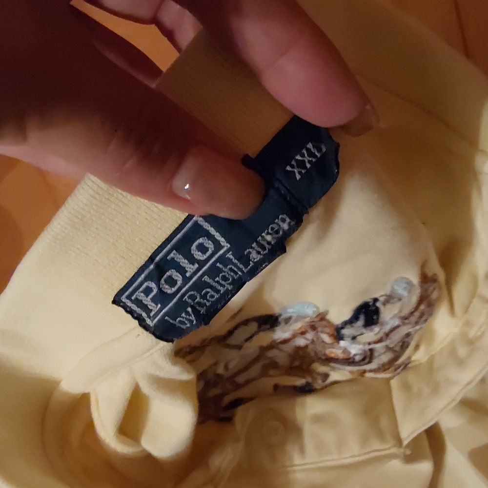 TRIPLE PONY INTERNATION CUP # 5 POLO RALPH LAUREN POLO SIZE XXL ..PALE YELLOW